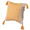 Deerlux 16" Handwoven Cotton Throw Pillow Cover with Striped Lines, Yellow QI004310.YL - alternate 1